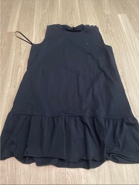 Tommy Hilfiger Black Sleeveless Mini Dress with Ruffle Hem
